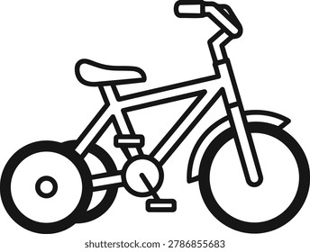 A simple black and white illustration of a tricycle, perfect for representing childhood, learning, and first experiences.