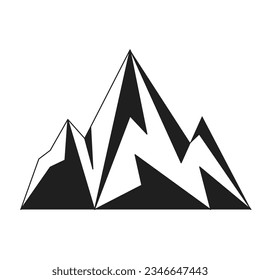 Una simple imagen en blanco y negro de una roca o montaña.