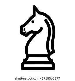 Einfaches, schwarz-weißes Schachfiguren-Symbol