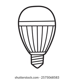 simple black and white led lamp vector image