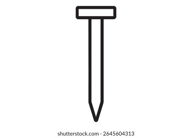 Um simples desenho em preto e branco da arte da linha de uma ferramenta de unha