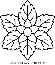 Simple black and white line art illustration of a stylized flower. Perfect for backgrounds, patterns, logos, website graphics, social media content, and design projects. Clean and modern aesthetic.