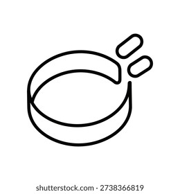Simple black and white line art of a hand-drawn paperclip, clean and minimalist design ideal for office, stationery, or organizational concepts.