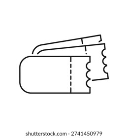 Simple black and white line art of a classic paperclip, perfect for office, stationery, or organizational design projects with a clean, minimalist aesthetic.