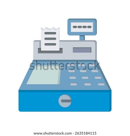 Simple black and white line art illustration of a cash register. Perfect for retail, finance, and business related projects. Suitable for use in apps, websites, or print materials