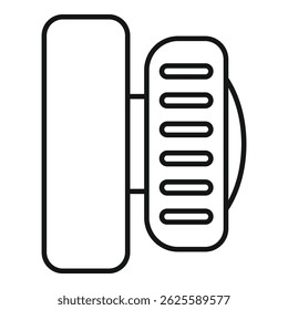 Simple black and white line drawing of an electric scooter wheel, representing modern urban transportation
