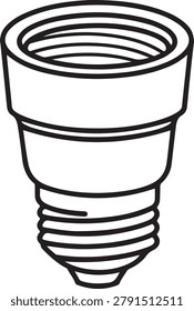 Simple black and white line drawing of a screw featuring a threaded lower end and a flat, cylindrical top.