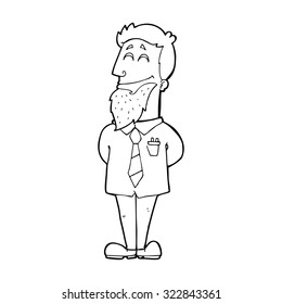 psicólogo de dibujos de líneas simples en blanco y negro
