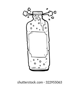 dibujo de línea simple en blanco y negro dibujos animados pop difuso