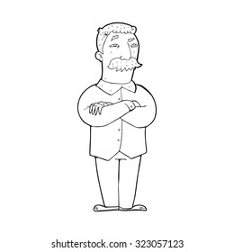 dibujo de línea simple en blanco y negro, viejo