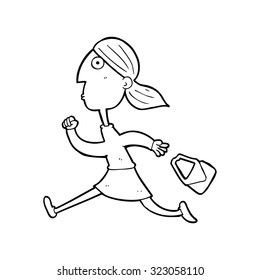 dibujo de línea simple en blanco y negro en el que se destaca a una mujer