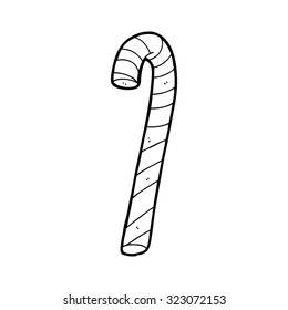 dibujo de línea simple en blanco y negro caricatura de caramelos