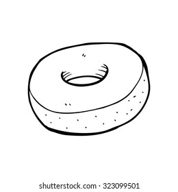 schlichte schwarz-weißer Zeichenkartoon