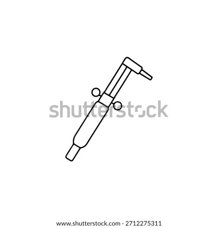 A simple black and white line drawing of a dental handpiece, isolated on a white background.
