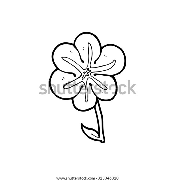 Simple Black White Line Drawing Cartoon Stock Vector Royalty Free