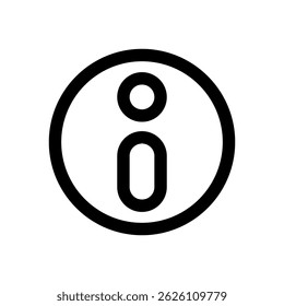 A simple black and white logo with a white circle and a black letter "I" inside it
