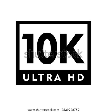 A simple black and white logo with the text 10k ultra hd inside a rectangular border design element