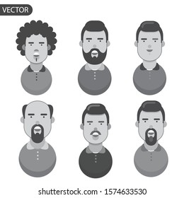 simple black and white man character