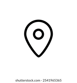 simple black and white minimalist location icon