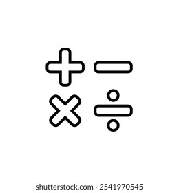 simple black and white minimalist math icon