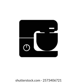 simple black and white mixer icon