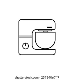 simple black and white mixer icon