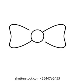 Simple contorno en blanco y negro de una corbata clásica. Perfecto para diseños formales o vintage.