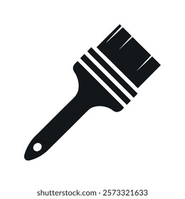 Simple Black and White Paintbrush Icon