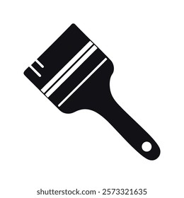 Simple Black and White Paintbrush Icon