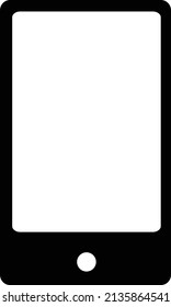 simple black and white phone vector