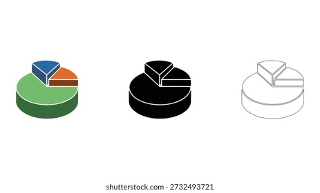 simple black and white pie chart used for visualizing data proportions, often utilized in business and finance for statistical analysis and data representation.