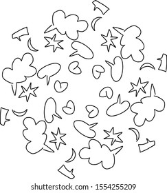 simple black white radial vector illustration