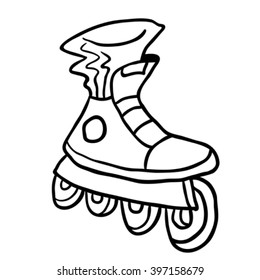 simple black and white roller blade
