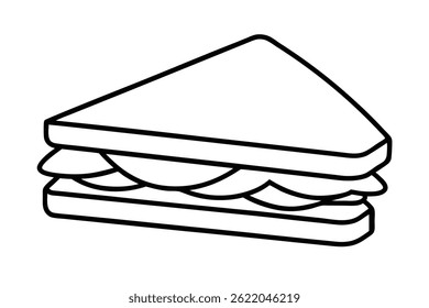 Simple black and white sandwich icon.