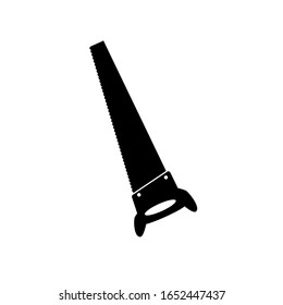 simple black and white saw icon vector