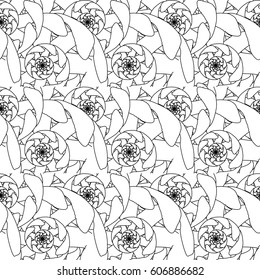 Simple Black And White Seamless Geometric Line Pattern. EPS10 Vector