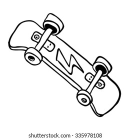 einfaches schwarz-weißes Skateboard