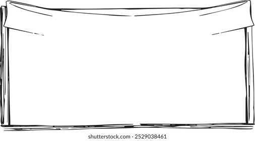 A simple black and white sketch of a frame.