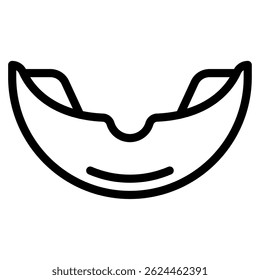 Simple black and white smile icon suitable for websites, apps, and branding to convey friendliness and positivity.
