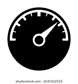 Simple Black and White Speedometer Icon