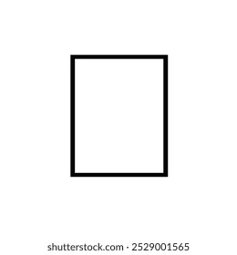 Icono cuadrado blanco y negro simple sobre fondo blanco.