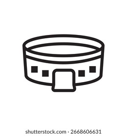 Simple black and white stadium icon. Ideal for apps and websites.