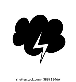 Simple black and white storm icon