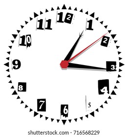 Simple black and white thirty-thirty edition clock