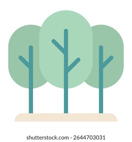 Simple black and white tree silhouette, suitable for nature, ecology, and environmental themes in digital content.