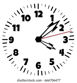Simple black and white twenty-fifth edition style watch