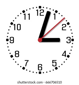Simple black and white twenty-first edition clock