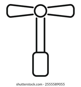 Simple black and white vector icon of a street light pole standing with two lamps and a square base