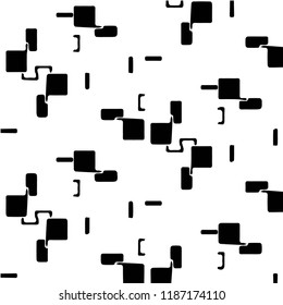 Simple black and white vector illustration. Abstract geometric background pattern