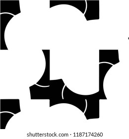 Simple black and white vector illustration. Abstract geometric background pattern
